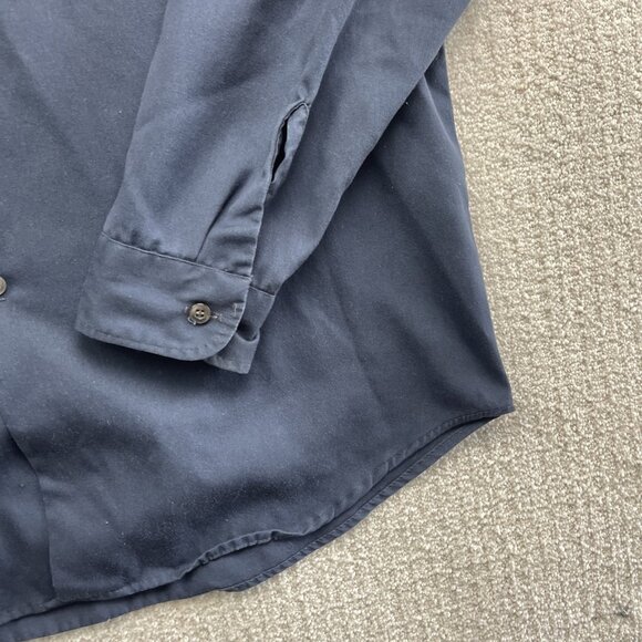 Vintage Air Transat Canada Employee Button Up Shirt Uniform Men Sz L Navy Blue * - Picture 5 of 16